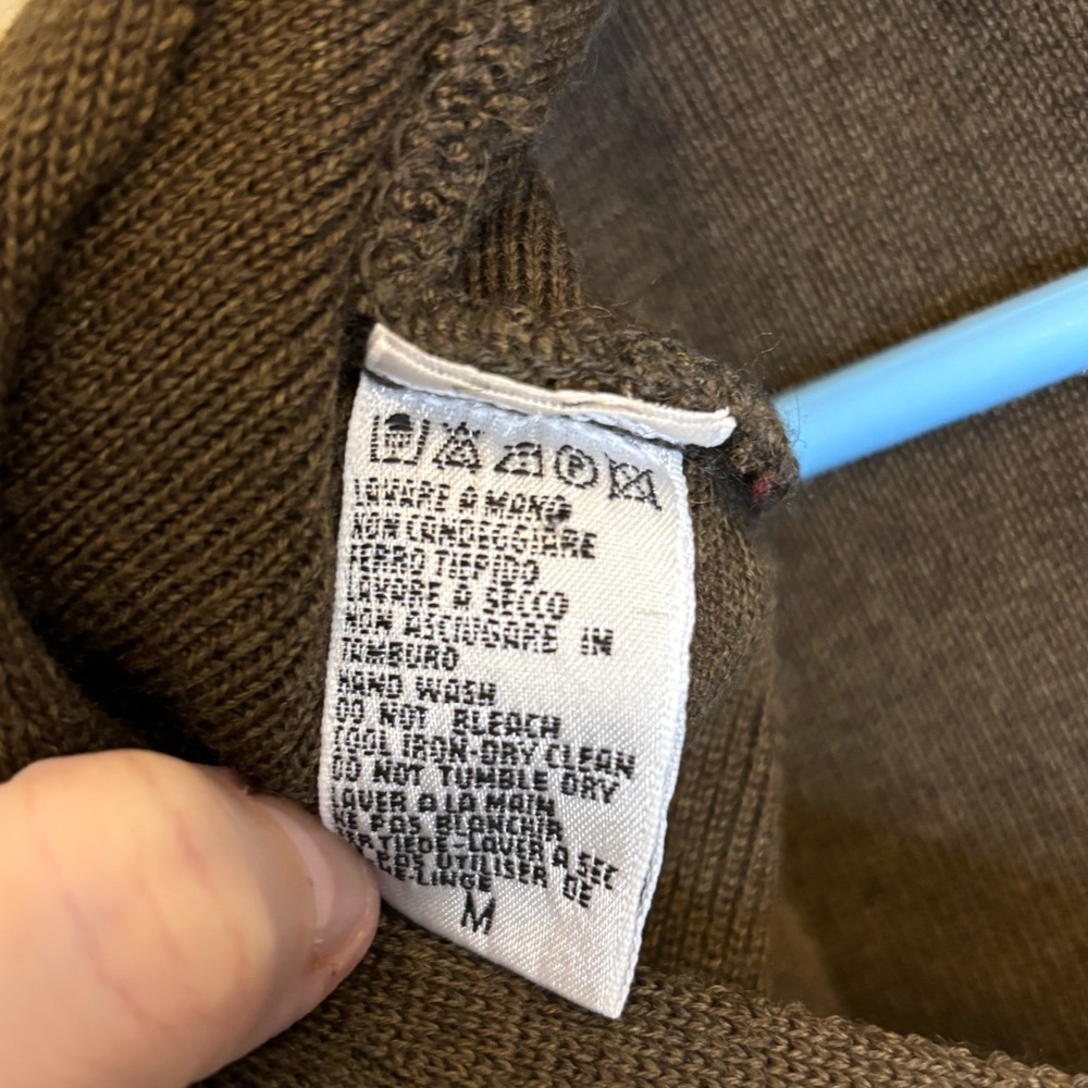 United Colors Of Benetton men’s olive wool vest size medium - Picture 5 of 8